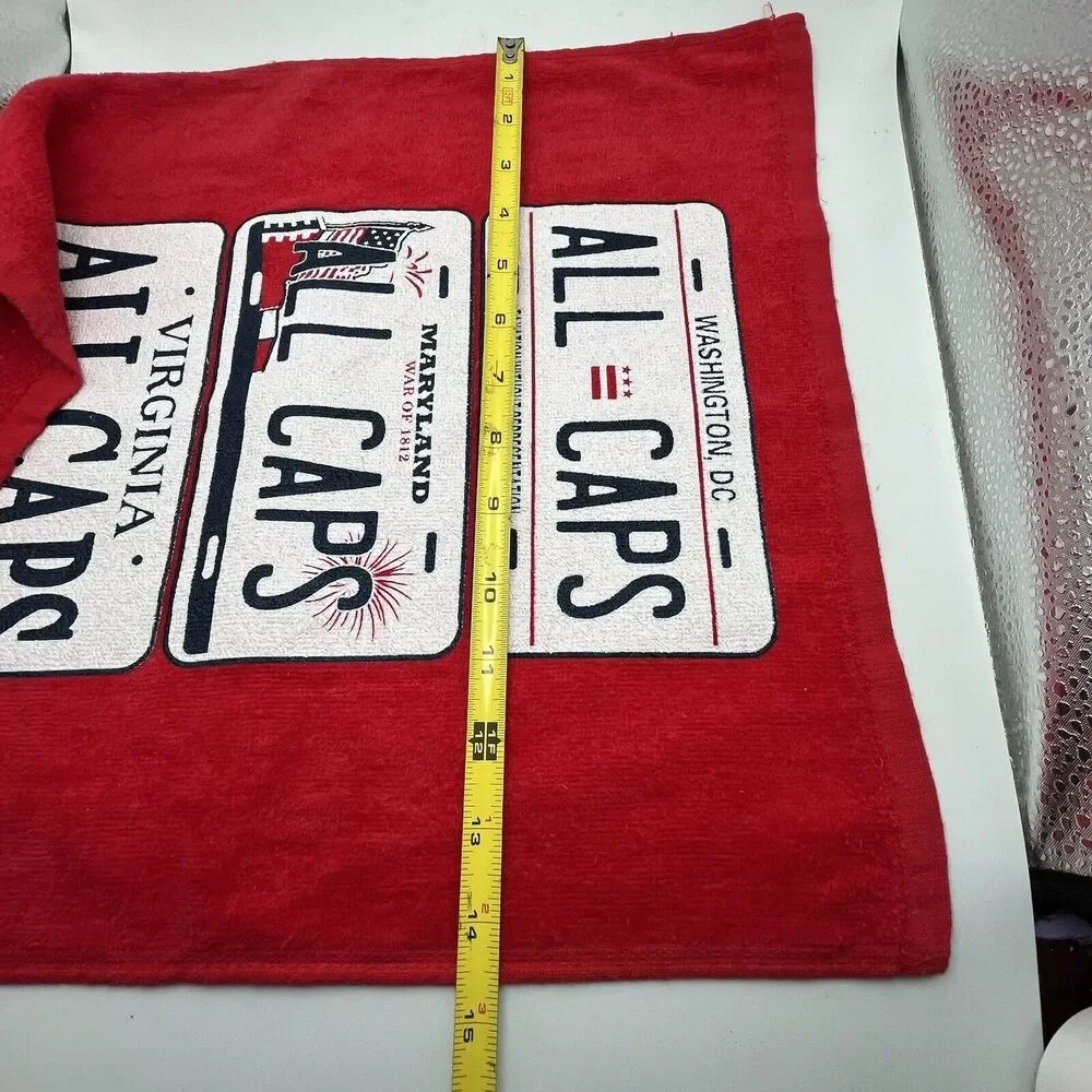 Washington Capitals Ice Hockey All Caps Boeing Towel License Plates DC VA MD EUC
